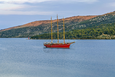 克罗地亚Marina海湾的帆船图片