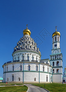 俄罗斯新耶路撒冷修道院地区晴天旅行宗教教会文化圆顶历史圆形天空图片