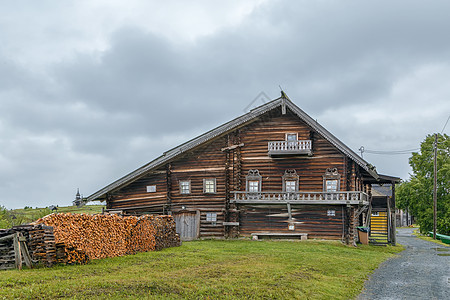 俄罗斯基日岛农民建筑学宗教旅行天空阳台历史村庄乡村房子图片