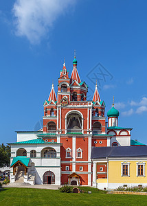 俄罗斯萨维诺斯托罗日耶夫斯基修道院建筑历史蓝色地区教会红色文化天空建筑学寺庙图片