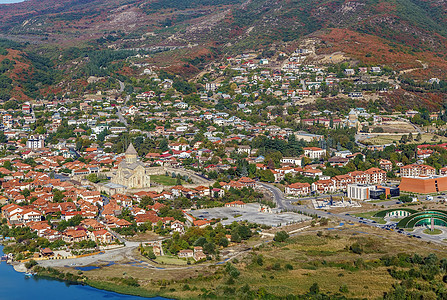 格鲁吉亚Mtskheta之景地标建筑大教堂宗教教会遗产历史天线建筑学文化图片