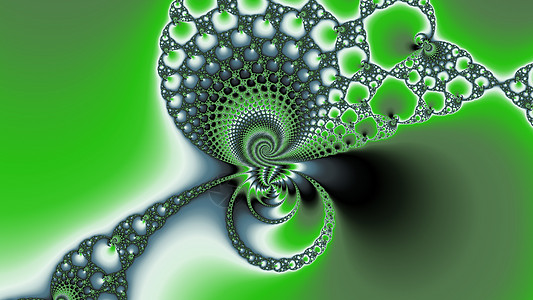 金属绿颜色的分形绿色递归螺旋艺术几何学图片