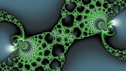 金属绿颜色的分形螺旋艺术几何学递归绿色图片