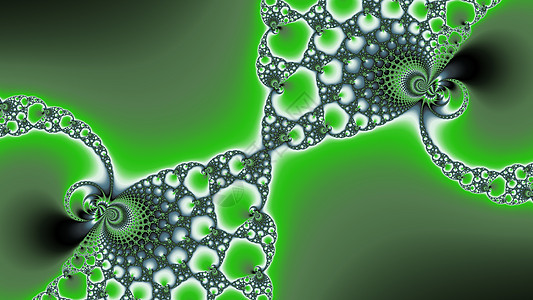 金属绿颜色的分形绿色艺术递归几何学螺旋背景图片