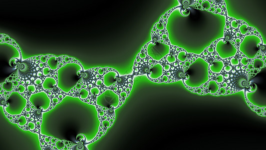 金属绿颜色的分形艺术递归螺旋绿色几何学背景图片