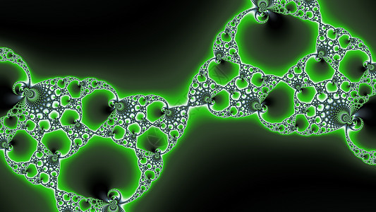 金属绿颜色的分形艺术递归螺旋绿色几何学背景图片