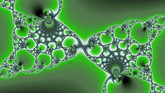金属绿颜色的分形绿色螺旋递归艺术几何学背景图片