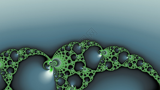 金属绿颜色的分形螺旋绿色几何学递归艺术背景图片