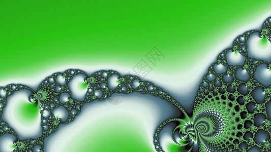 金属绿颜色的分形螺旋绿色艺术递归几何学背景图片