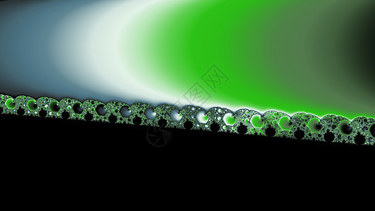 金属绿颜色的分形螺旋几何学艺术递归绿色背景图片