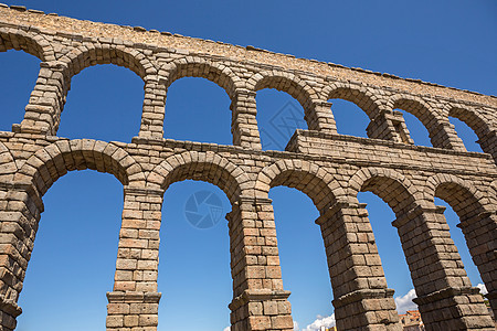 Segovia 排水管道废墟旅行地标地方花岗岩历史文化遗产柱子文化石头拱门图片