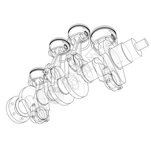 发动机活塞轮廓  3 的矢量渲染技术戒指曲柄配饰金属工具齿轮卡车运动合金图片