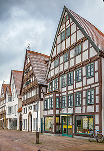 德国莱姆戈街城市厂房历史装饰品旅游框架白色文化建筑地标图片