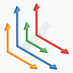 以 3d 样式绘制的统计箭头图图片