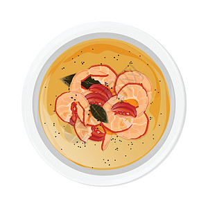 米汁美味的喀拉拉腊菜饭 切米蜂蜜汁在碗里插画