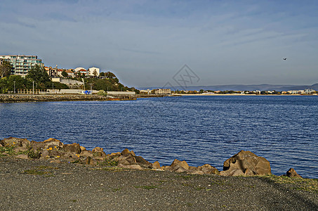 黑海海岸度假村的海景 靠近内塞巴尔镇 阳光海滩 圣弗拉斯 埃伦尼特和巴尔干山海岸景观文化晴天风景海岸线城市海滩支撑季节图片