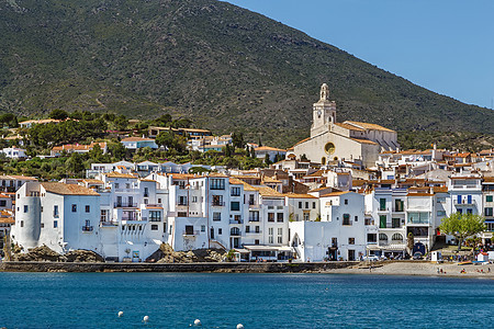 西班牙地籍观点旅行旅游海滩教会天空建筑村庄建筑学城市蓝色图片