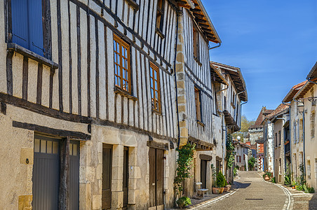 法国圣让德科尔街历史街道村庄窗户木材乡村旅游旅行房子建筑图片
