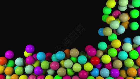 许多抽象的彩色光滑球 fall3d 渲染计算机生成的背景按钮孩子们圆形游戏塑料口香糖派对孩子玩具魔法图片