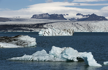 冰岛Jokulsarlon冰川湖的冰山风景冰川气候沙龙图片