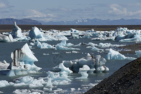 冰岛Jokulsarlon冰川湖的冰山气候沙龙风景冰川图片