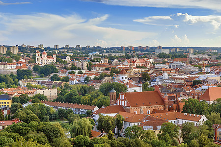 立陶宛维尔纽斯之景旅行房子首都教会景观天线建筑红色建筑学地标图片