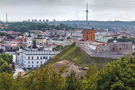 立陶宛维尔纽斯城堡旅行公爵历史旅游建筑废墟堡垒首都城市历史性图片