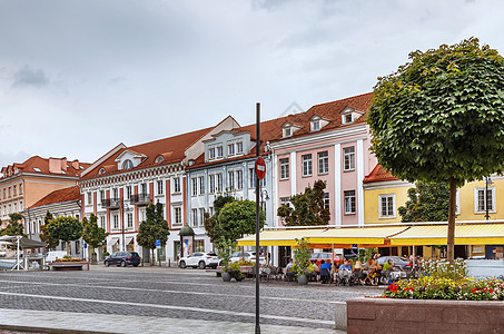 立陶宛维尔纽斯市政厅广场建筑景观房子正方形地标历史性大厅城市建筑学首都图片