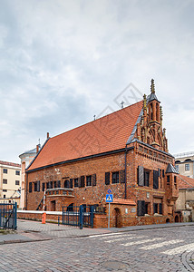 立陶宛考纳斯佩库那斯之家房子旅行红色地标旅游装饰品城市建筑学图片