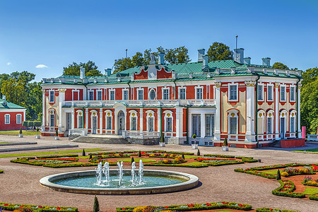 Kadriorg宫 爱沙尼亚塔林建筑学住宅旅游喷泉博物馆旅行花园公园风格地标图片