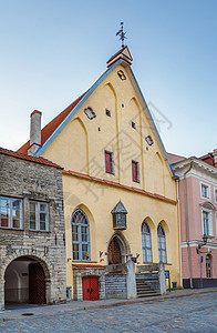 爱沙尼亚塔林街房子建筑学石头景观首都旅行城市历史旅游地标图片