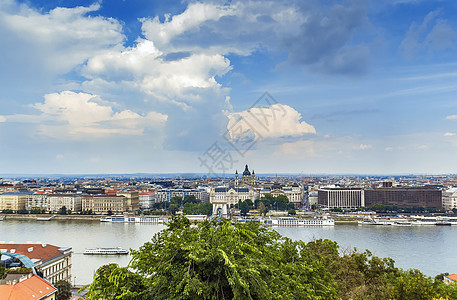 匈牙利布达佩斯的景色爬坡首都全景旅游景观建筑地标旅行建筑学教会图片
