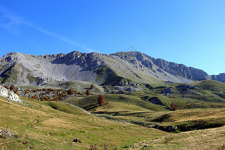 Abruzzo Lazio和Molise国家公园     山景草地天堂蓝色旅行顶点进步血统高度山毛榉远足图片