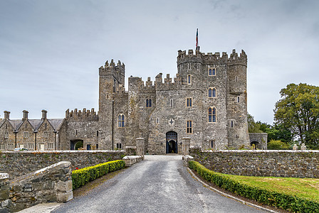 爱尔兰Kilkea城堡建筑学建筑旅行石头房子花园旅游酒店地标据点图片