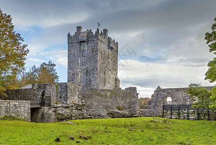 爱尔兰奥古纳努尔城堡石头堡垒房子旅游建筑历史地标建筑学风景旅行图片
