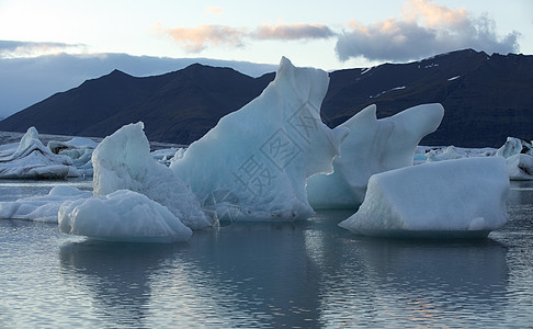 冰岛Jokulsarlon冰川湖的冰山风景冰川气候沙龙图片
