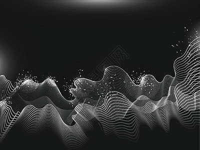 具有动态粒子波浪运动效果组合 abs 的阵列图片