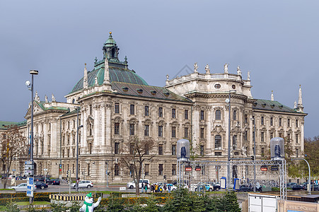 巴伐利亚司法部 德国慕尼黑建筑学正方形城市地标天空建筑历史性旅行观光旅游图片
