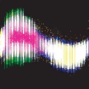 五颜六色的均衡器声波抽象运动效果图片
