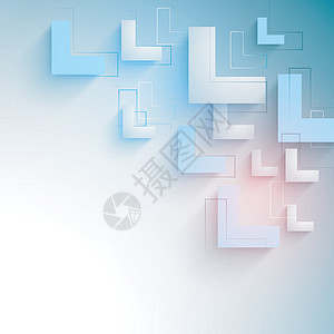 多彩抽象背景白色技术墙纸电脑横幅l型多边形插图网络辉光图片