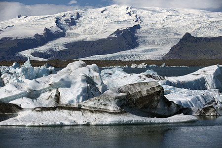 冰岛Jokulsarlon冰川湖的冰山风景沙龙冰川气候图片