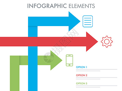 带有彩色箭头的信息图表元素图片