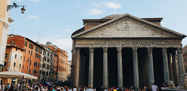 罗马万神殿教会日出地标街道建筑宗教历史性古董寺庙旅游图片
