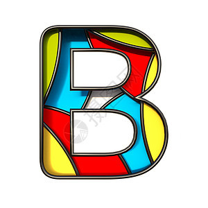 多色图层字体 Letter B 3图片