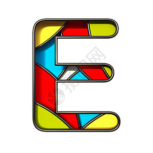 多色图层字体 Letter E 3图片