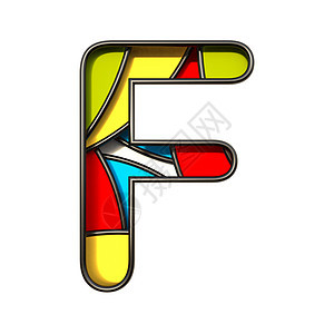 多色图层字体 Letter F 3图片