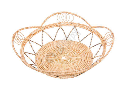 手工制作的 45 度角木制篮子柳条竹子面包桌子稻草木头圆圈编织食物纤维花园图片
