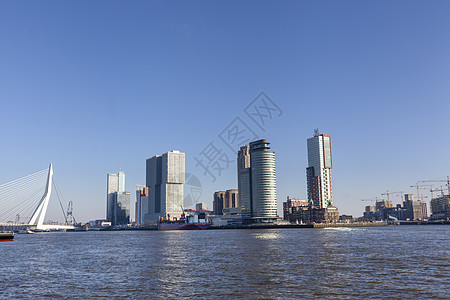 荷兰鹿特丹 城市天线 在阳光明媚的一天图片