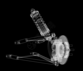 X光汽车悬停和制动磁盘吸收器刹车3d磁盘震惊工程机器拉杆插图减震器图片