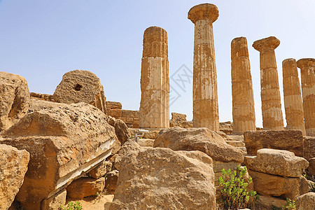 在著名的古代高原谷Te 被摧毁的神庙废墟建筑遗产文明古董旅行文化历史建筑学石头图片